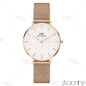 ست ساعت دنیل ولینگتون حصیری رزگلد صفحه سفید 103648