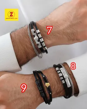 دستبند چرم مردانه