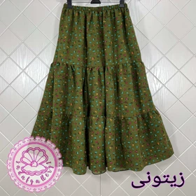 دامن پفکی سه طبقه‌ای بلند