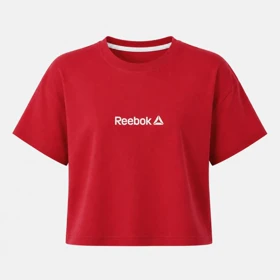 کراپ آستین کوتاه طرح Reebok (قرمز)