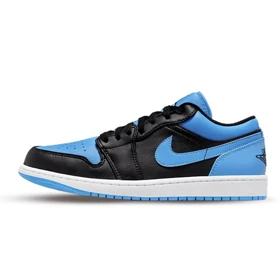 کفش جردن مشکی آبی مدل رترو اصل Air Jordan 1 Retro