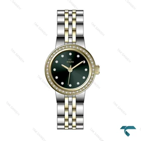 ساعت انزو اورجینال EC-606TGL دو رنگ طلایی صفحه سبز Enzo-8069-L