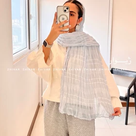 شال پلیسه مزونی سنگ‌شور