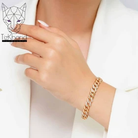 دستبند کارتیر نگین‌دار لاکچری اورجینال ژوپینگ