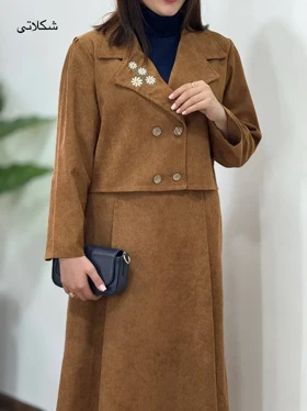 ست کت و دامن گلدوزی سیمین