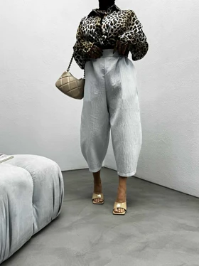 شلوار مام پارچه ای کوتاه