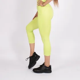 لگ اسلیم افکت جیب‌دار فسفری قد 75 - Agi Slim Effect Leggings Fıstık Yeşili