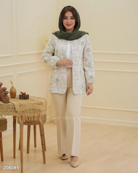 کت مجلسی لینن سوزن و پولک دوزی سامیرا