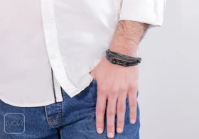 دستبند چرم مردانه