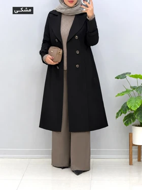 بارانی مزونی نورلین کد 968242 (مشکی)