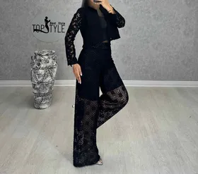 کت یقه گرد دانتل : 1009018