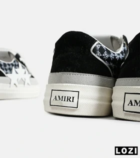 کفش اسنیکرزمشکی طوسی سفید Amiri Stars v2