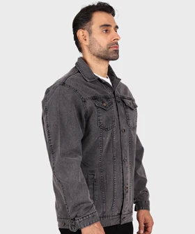 کت جین طوسی تیره ساده 0262