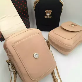 کیف دخترانه و زنانه پاسپورتی تدی مشکی و کرم کیفیت عالی (قیمت تولیدی ارسال رایگان)