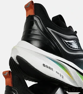 کفش کتانی مشکی سبز Saucony Ride Review v.2