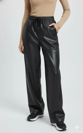 شلوار بگ چرم