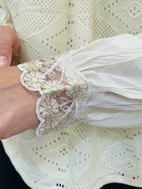 شومیز یقه خشتی مجلسی
