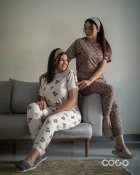 ست منزلی مادر و فرزند تیشرت و شلوار