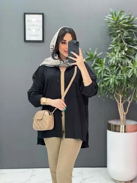 مانتو شومیزی بغل سه دکمه