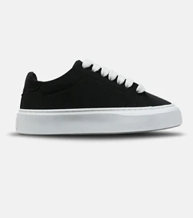 کفش کتانی کژوال مردانه مشکی سفید PULL & BEAR مدل 9063