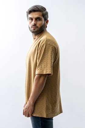 تیشرت باکسی ژاکارد مردانه