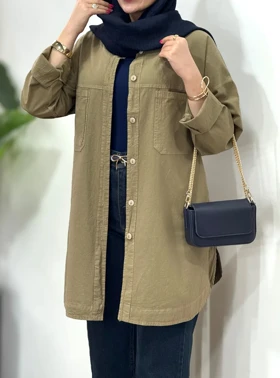 مانتو لینن بلند آیسو طنین