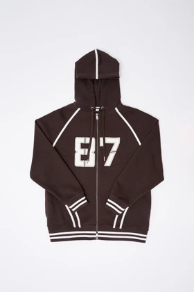 زیپ کت 87 مردانه قهوه ای آپلیک TYC52DD97196D43607