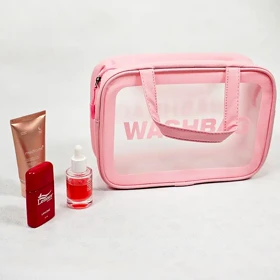 کیف آرایش واش بگ (WASH BAG) (صورتی)