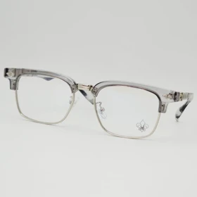 عینک آفتابی مردانه و زنانه کروم هارتز Chrome Hearts 8316 و عینک شب (فریم طوسی نقره ای عدسی بی رنگ)