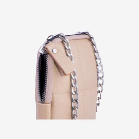 کیف دوشی چرم زنانه کرم مدل d106