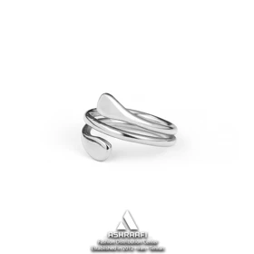 انگشتر زنانه سیلور Geometric Tear Drop Ring S1