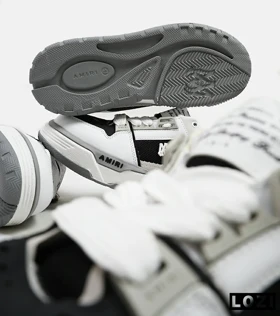 کفش کتانی سفید مشکی AMIRI MA2 Leather