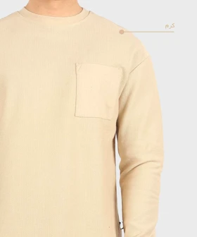 تیشرت آستین بلند مردانه بافت ریز 5294
