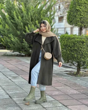 پالتو فوتر یقه برگشته(70)کد2891