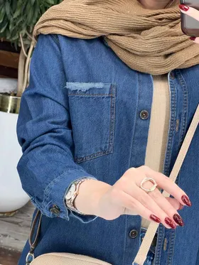 مانتو جین دو جیب نفس