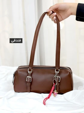 کیف دوشی چرم دارانا کد 103200619 (فندقی)