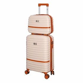چمدان کارینا مدل C40372-SX سایز کوچک به همراه لوازم آرایشی (شیری)
