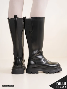 بوت بلند ورنی کشی لومانا - کد 2609