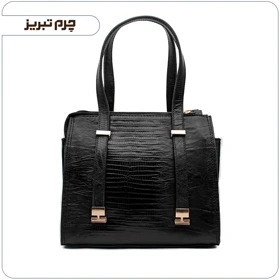 کیف چرم زنانه مجلسی مشکی مدل BL109