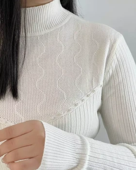 پلیور بافت سینه مروارید کد 5303