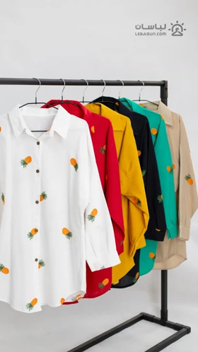 مانتو آناناسی دکمه دار قد 80