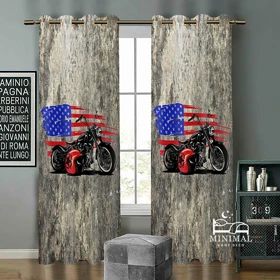 پرده کودک طرح موتور سیکلت مدل W5089