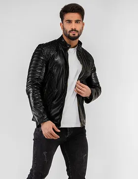کاپشن چرم مردانه Zima