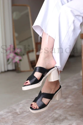 کفش صندل پاشنه‌دار زنانه کد 551