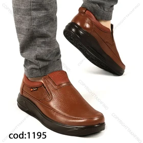 کفش مردانه چرم طبیعی تبریز clarks قهوه ای با زیره قهوه ای سوخته