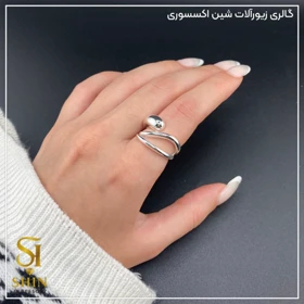 انگشتر زنانه ابکاری نقره کد az18