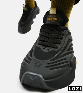 کفش کتانی مردانه مشکی زرد ADIDAS yeezy 700 v2