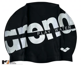 کلاه شنا سیلیکنی آرنا مدل Play Water (مشکی)