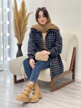 شکت چهارخونه دو جیب تبسم
