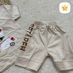 تیشرت شلوارک اسپرت (دختر و پسر) خرس اسکوتر مناسب 1 تا 2 سال